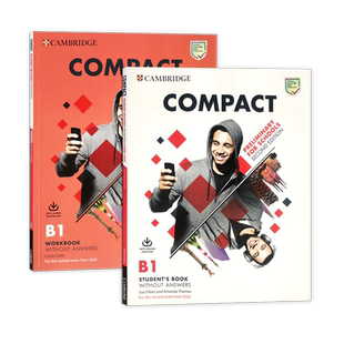 compact剑桥pet compact原版进口2020年剑桥PET考试青少版备考教材 Compact Preliminary For Schools B1 学生套装b1 compact