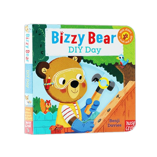 英文原版绘本 Bizzy Bear系列 小熊很忙纸板操作拉拉书 Diy Day DIY的一天 3-6岁儿童英语亲子教育玩具书 幼儿启蒙认知读物