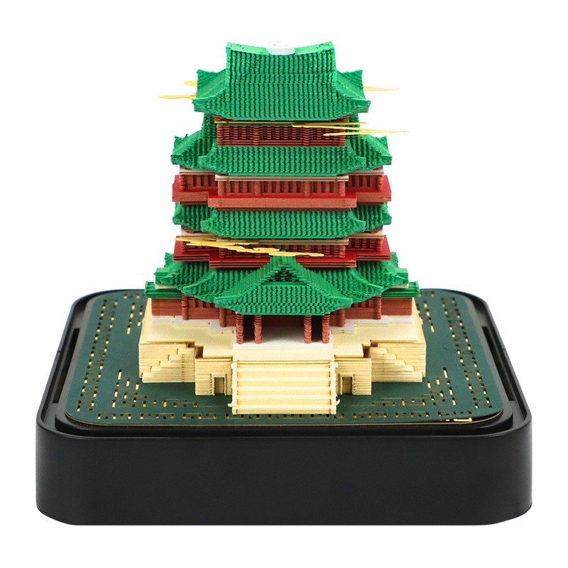 滕王阁黄鹤楼3D带灯纸雕礼盒