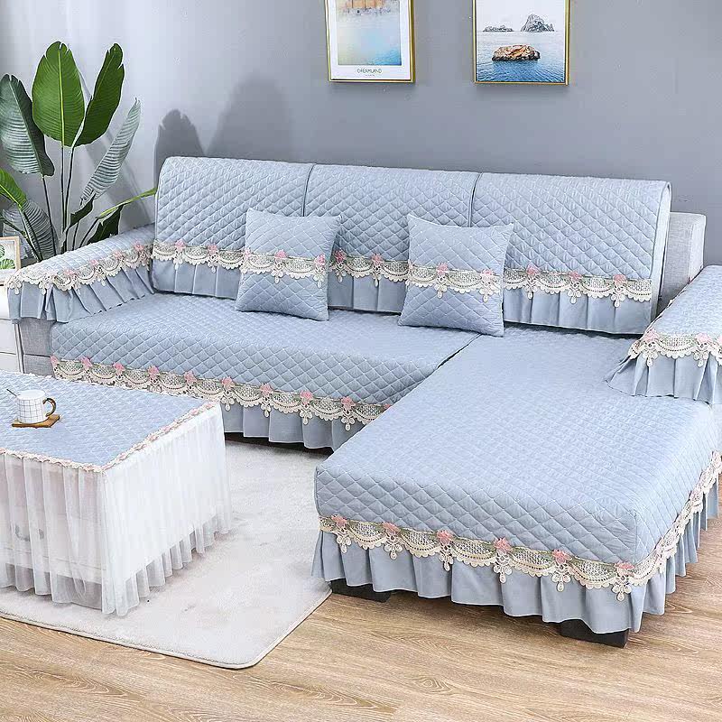 欧式一二三沙发套罩蕾丝沙发垫四季通用123组合防滑沙发套罩全包