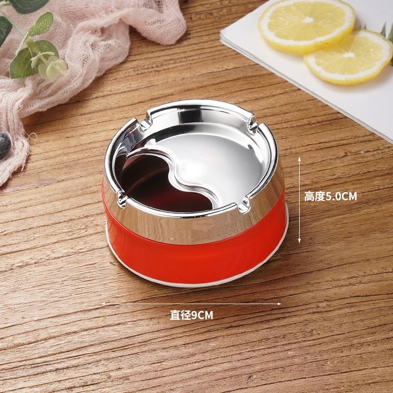 高级感小灰缸家用旋转防