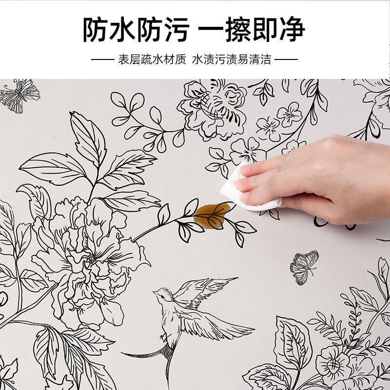 贴木桌子的壁纸防水加厚柜子翻新贴纸加厚衣柜贴改造旧家具改色膜