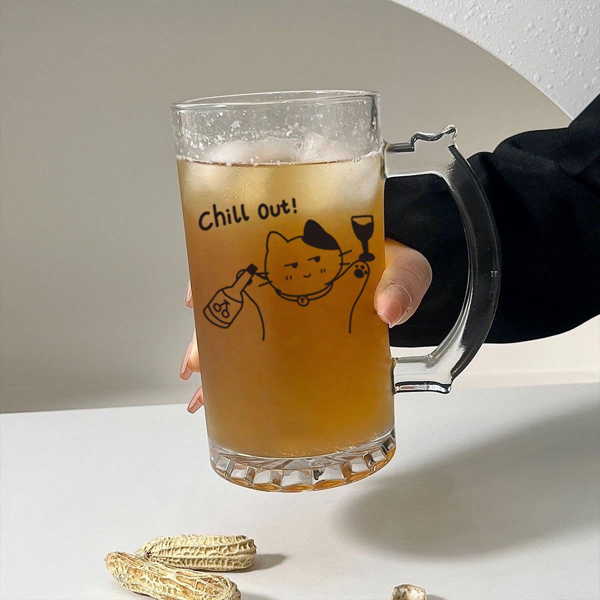 啤酒杯一对猫狗新款扎玻