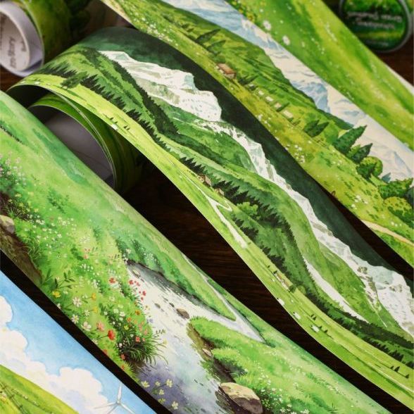 纸野造景贴纸草原风和纸