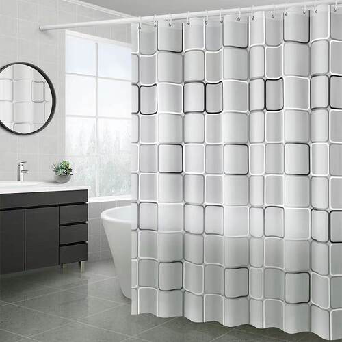 浴室隔断挡水帘套装免打