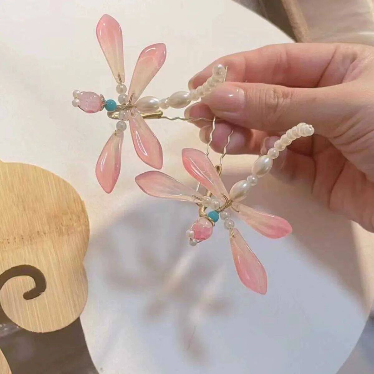 小姑娘头饰发夹发卡粉嫩