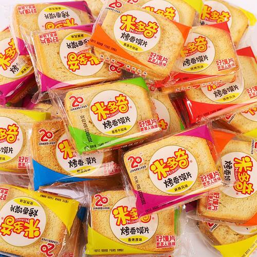 米多奇烤馍片馍丁馒头片粗粮饼干代餐办公室休闲零食小吃早餐整箱