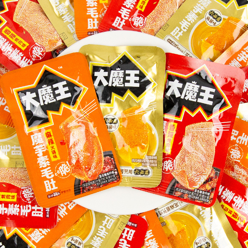 盐津铺子大魔王魔芋素毛肚麻酱火锅魔芋丝脆爽解馋休闲小吃零食品