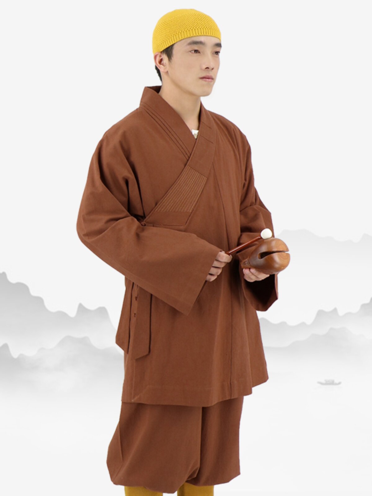 SPRING AND AUTUMN STYLE ARHAT GOWN SMALL GOWN MONK FOUR SEASONS SUIT MONK CLOTHES HAN SHIRT LINEN MONKS FOUR SEASONS MEN AND WOMEN