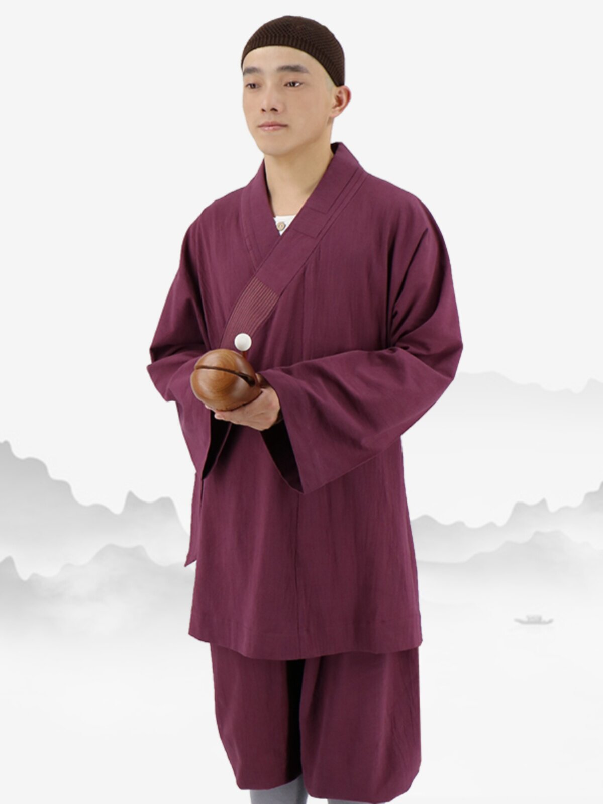 SPRING AND AUTUMN STYLE ARHAT GOWN SMALL GOWN MONK FOUR SEASONS SUIT MONK CLOTHES HAN SHIRT LINEN MONKS FOUR SEASONS MEN AND WOMEN