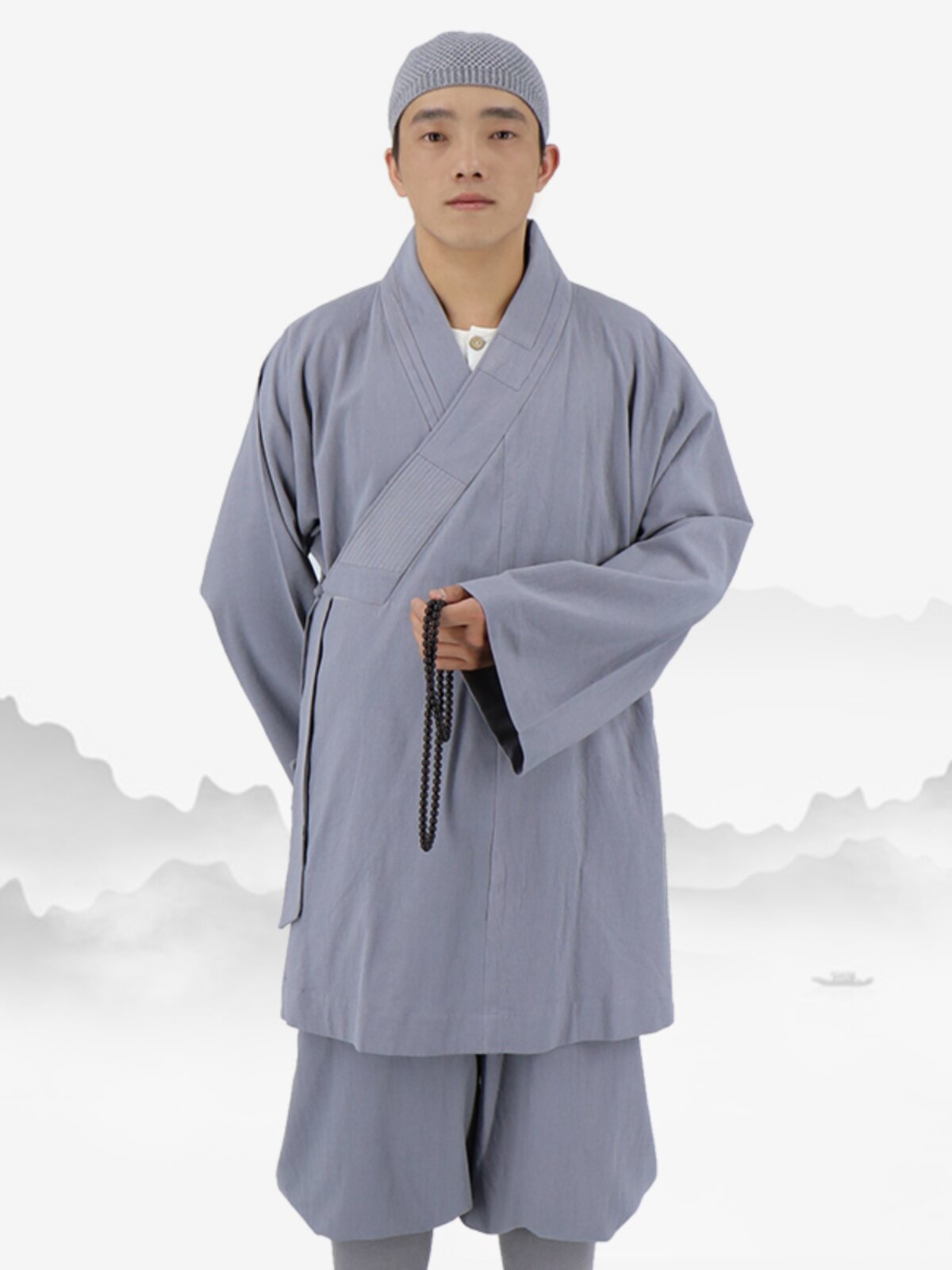 SPRING AND AUTUMN STYLE ARHAT GOWN SMALL GOWN MONK FOUR SEASONS SUIT MONK CLOTHES HAN SHIRT LINEN MONKS FOUR SEASONS MEN AND WOMEN