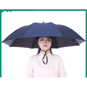 带头上的伞帽头戴式遮阳防晒钓鱼伞大号采茶斗笠雨伞帽斗篷头盔伞