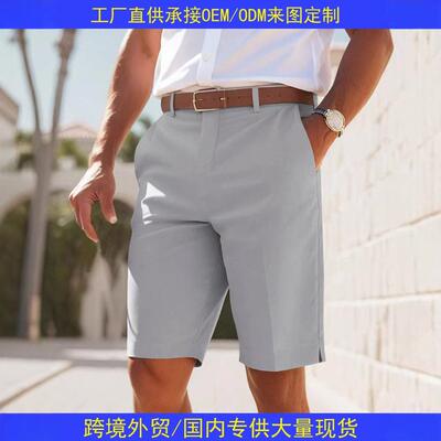 Men Summer Wrinkle Resistant Dry Shorts Lightweight Moisture