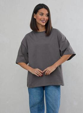 Womens Casual Plain Round Neck Tee Short Sleeve Crew T-Shirt