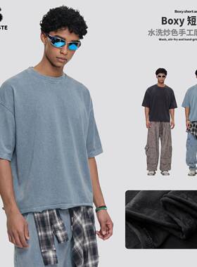Heavyweight Garment Dye Vintage Knit Tee Menswear Top