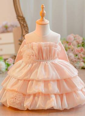 baby girl pink multilayered cake dress tutu skirt dress