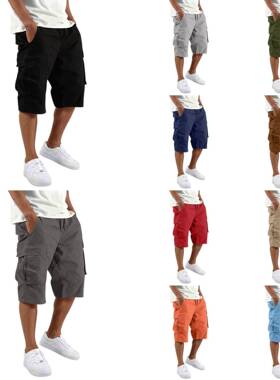 Mens Shorts Loose-Fit Cargo With Flap Side Pocketscasual