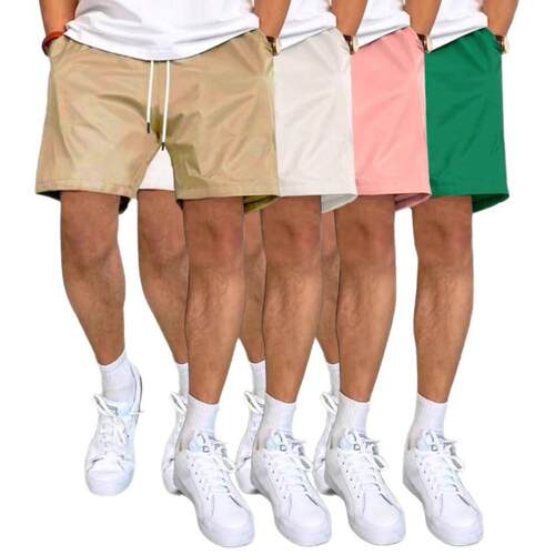 Men Color Drawstring Waist Shorts Regular Casual Comfy