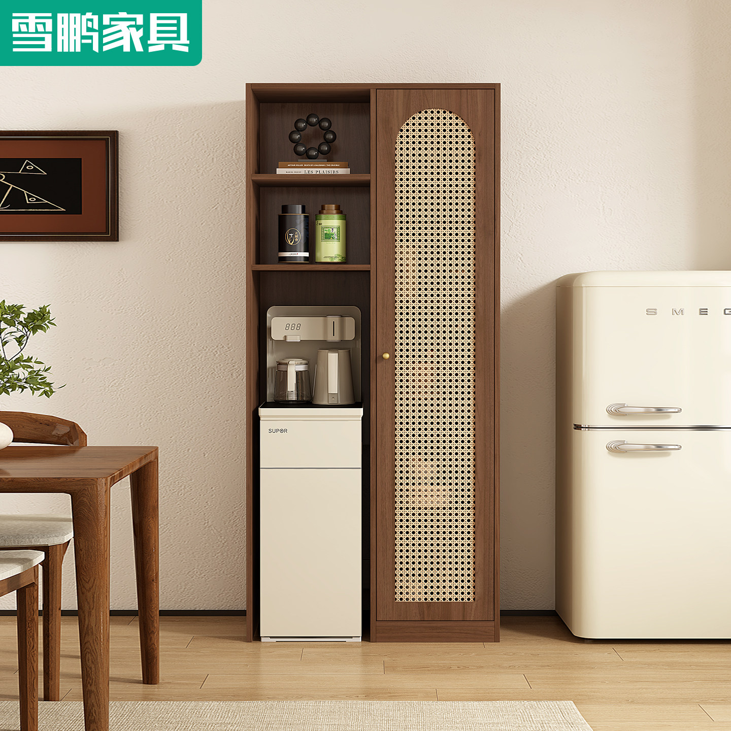 客厅嵌入式茶吧机柜子一体餐边柜茶杯茶壶柜饮水机柜定制5G443