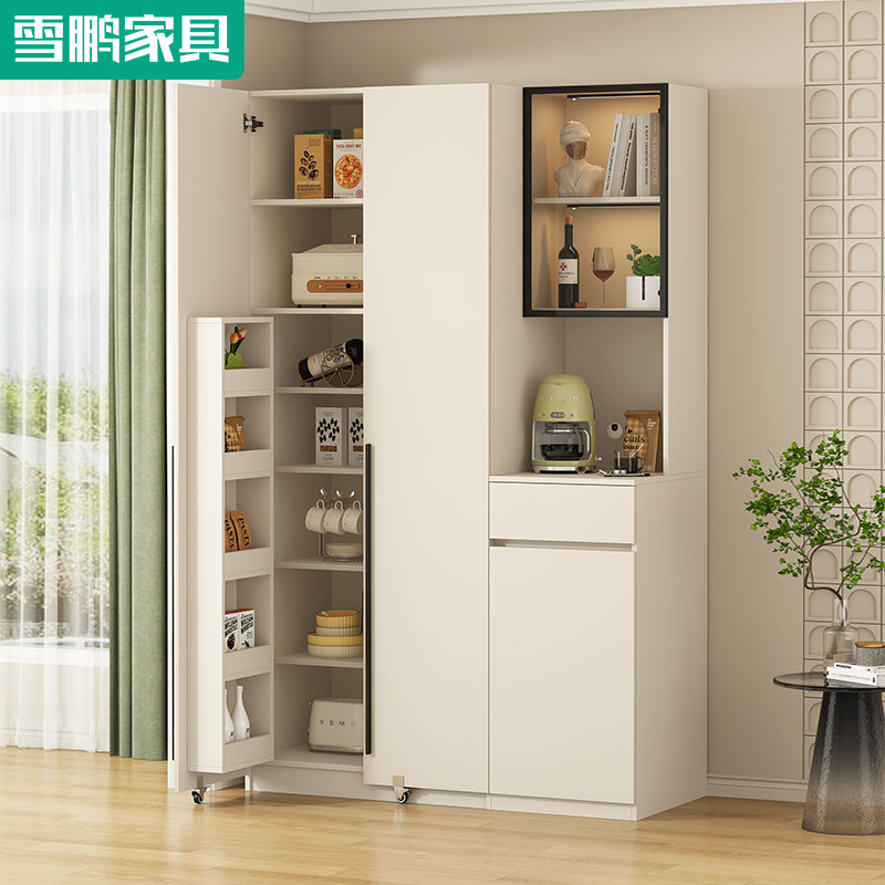 简约客餐厅餐边柜家用靠墙橱柜茶水柜阳台家政柜储物高柜6G288