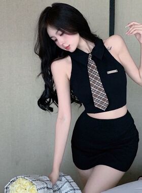 新品ds演出服gogo爵士舞女团套装酒吧DJ纯欲风性感显瘦包臀短裙