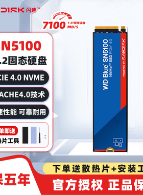 WD西部数据SN5100 1t固态硬盘m.2笔记本2t 4t台式机ssd pcie4.0