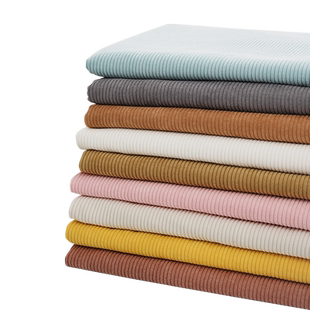 灯芯绒布料条绒纯色加厚外套卫衣服装棉袄沙发布丝绒面料清仓处理