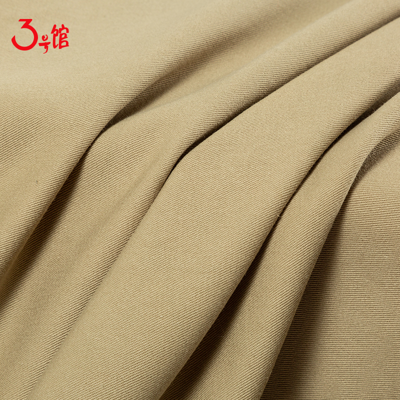 特厚斜纹洗水纱卡纯棉全棉布料