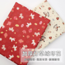 灯芯绒布料马年新年印花细条绒秋冬宝宝棉衣裤 连衣裙手工diy面料