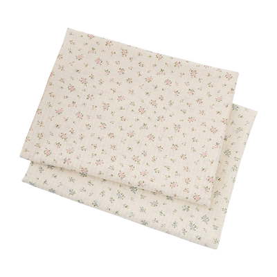 韩系格子碎花布料春夏肌理感绉布