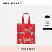 红色托特包2026早春新款 新年礼物Marimekko Unikko游霓可印花