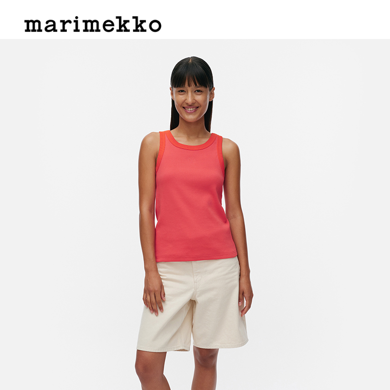 Marimekko【Unikko游霓可印花】玛莉美歌早秋时尚修身女士背心