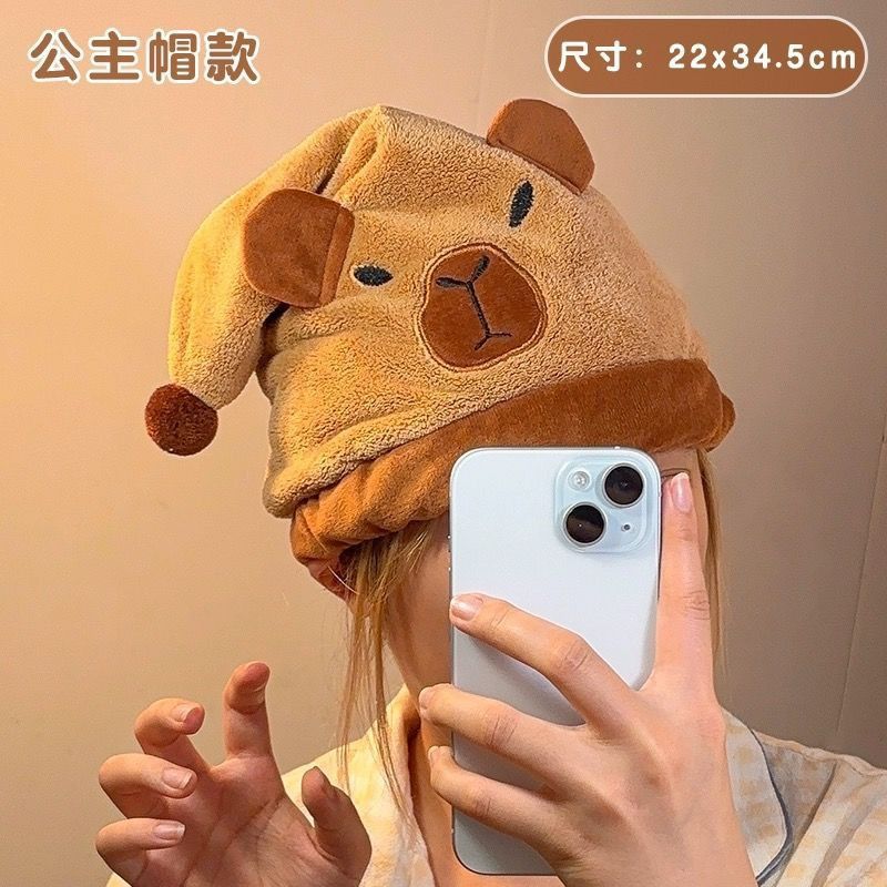干发帽套头浴帽珊瑚绒帽