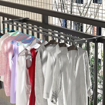 防盗网专用晾衣杆阳台神