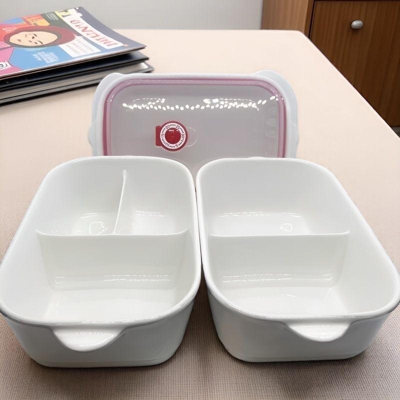 微波炉料理盒陶瓷分格饭
