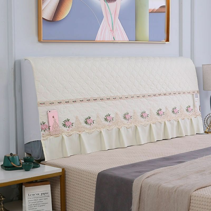 精美床头罩床头罩全包万能加厚夹棉床头套简约现代1.5米1.8米实木