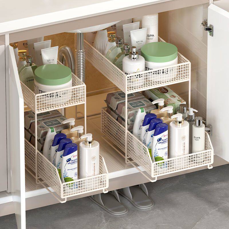 浴室柜内部收纳浴室柜下水槽置物架多层卫生间洗漱台柜子抽拉收纳