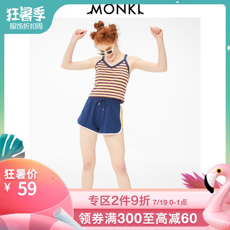 MONKI2019夏季新款 休闲时尚全棉宽松运动短裤休闲裤女0562177|ruв категории Женская одежда, брюки, брюки - от Buy2taobao.com для оказания профессиональной услуги покупки агента Taobao