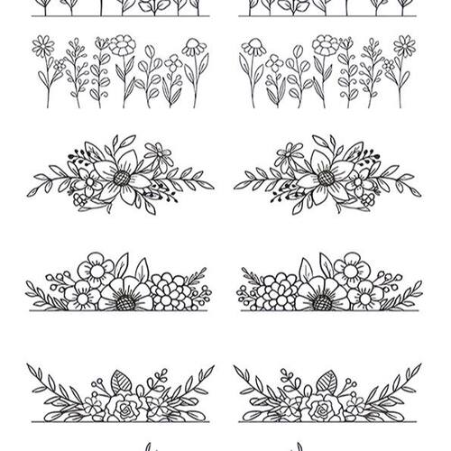 绣花图案样纸水溶纸自粘