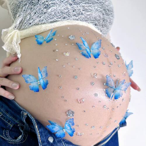 孕肚贴纸孕妇照肚皮子大
