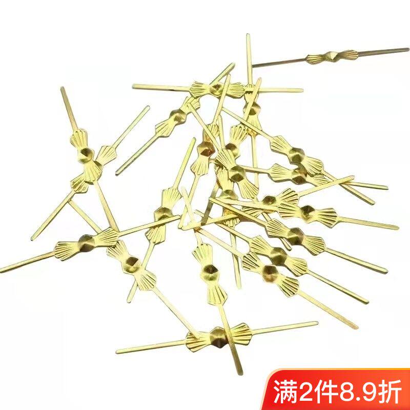 水晶灯挂针配件diy金色蝴