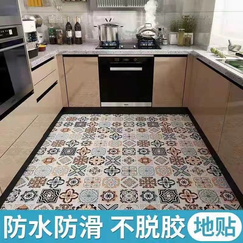 厨房防滑防油地板贴pvc面