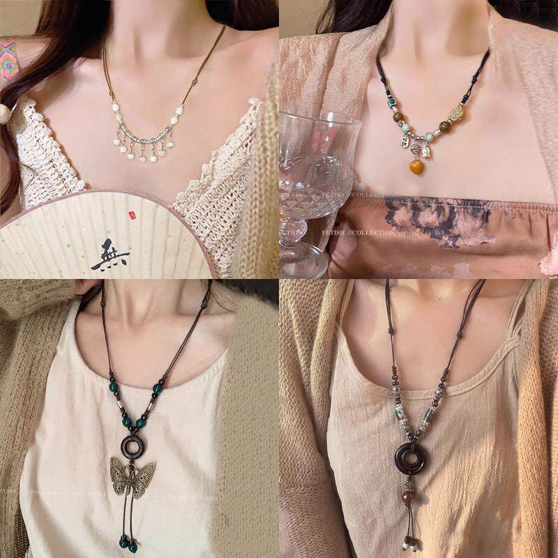 项链长款夏天烟雨漫珠~新中式国风串珠项链女夏天禅意风轻奢高级