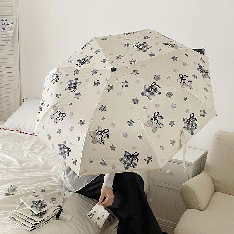 女士高颜值雨伞森系复古