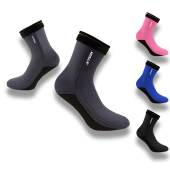 hisea潜水袜冬游泳防寒浮潜手脚套安全装 备防割滑软底保暖沙滩袜