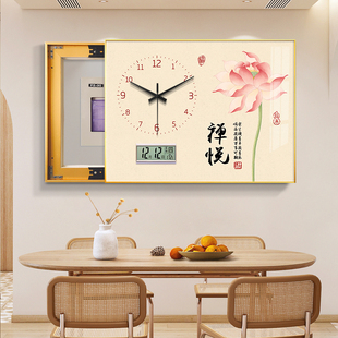 新中式电表箱装饰2025新款寓意好遮挡配电箱电闸盒开关盖面板挂画