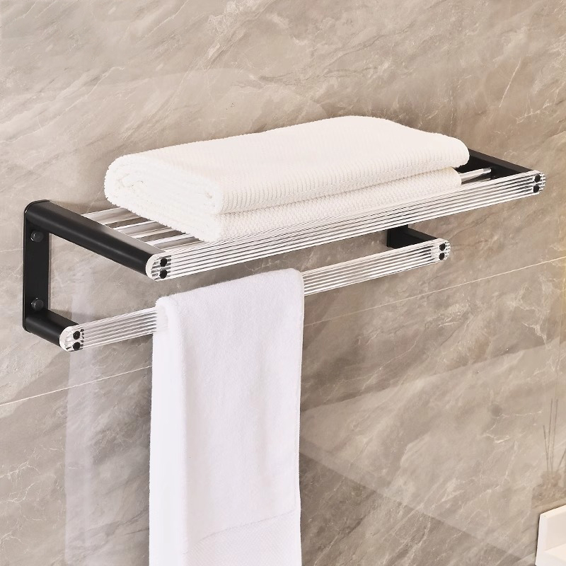 亚克力毛巾架卫生间免打孔置物架