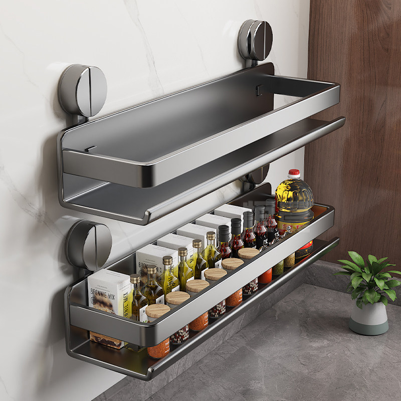 厨房吸盘置物架调料架免打孔壁挂墙上家用佐料调味料品罐收纳架子,厨房/烹饪用具,厨房置物架/置物柜/角架,淘宝优惠券,粉丝福利购,淘宝优惠卷