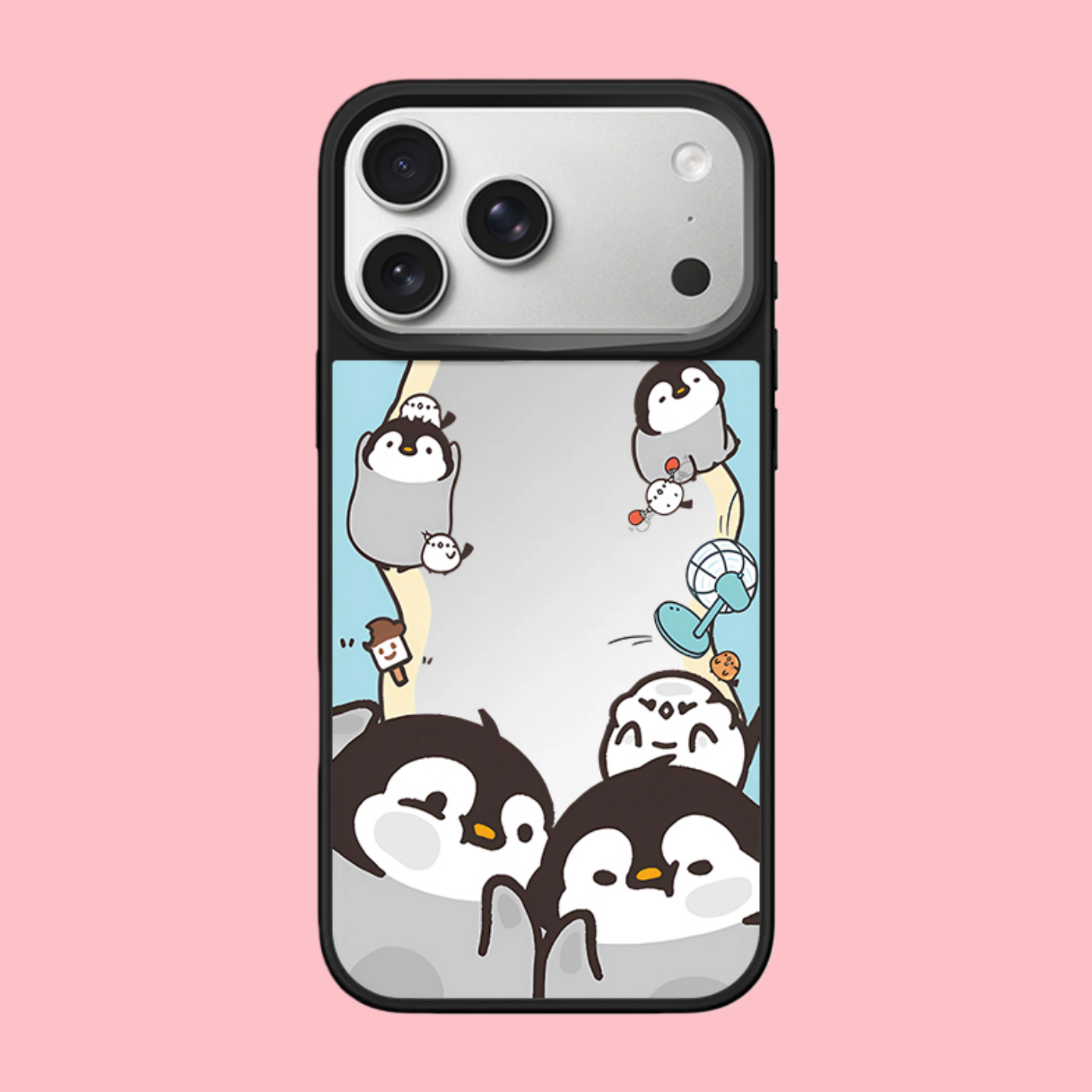 【韩国代购】呆小毛企鹅环绕手机壳苹果17promax新款iphone16pro保护套15plus防摔14/13/12磁吸Magsafe11潮牌