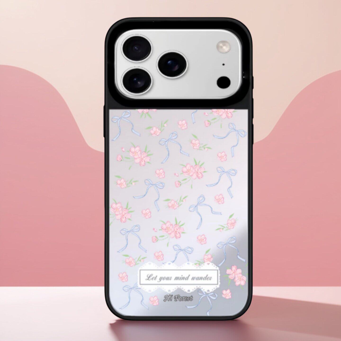 【韩国代购】早报春日浪漫镜面手机壳适用苹果17promax新款iphone16plus防摔15/14pro保护套13/12磁吸Magsafe